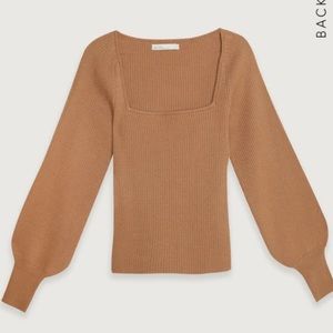 Oak + Fort square neck knit sweater